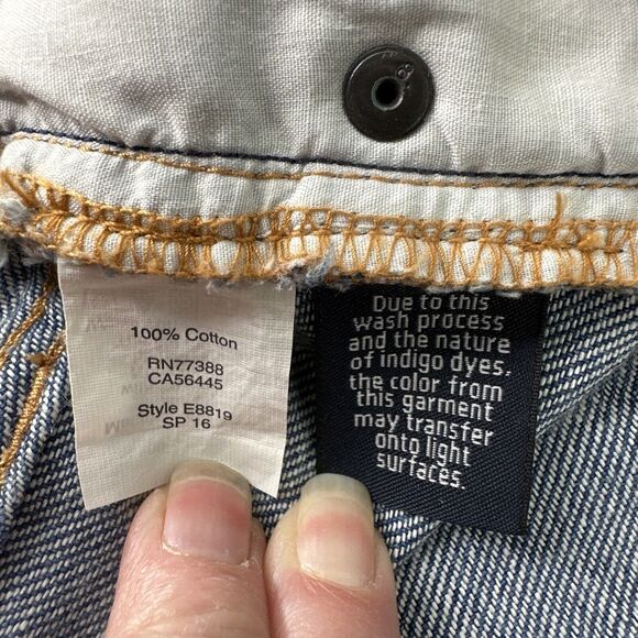 J. Crew Distressed High Rise Light Wash Cuffed Denim Shorts Blue Women's Size 29 - Picture 6 of 9